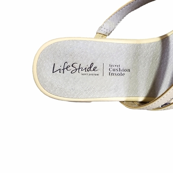 Life Stride Jasmine Secret Cushion Insole Strappy Slip-on Square Toe Sandal - 8W - Picture 8 of 8
